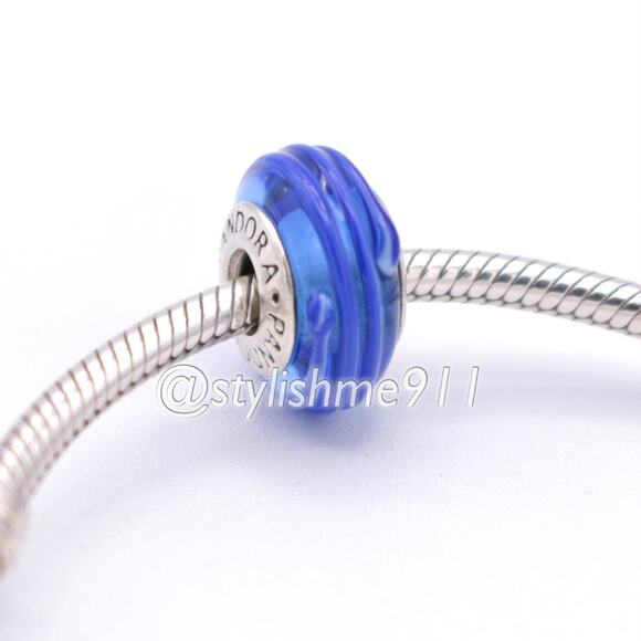 Authentic PANDORA Blue Ribbon Murano Glass - 790612 - Picture 4 of 10